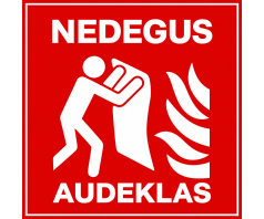 Gaisrinis ženklas, dydis:150x150mm, Nedegus audeklas