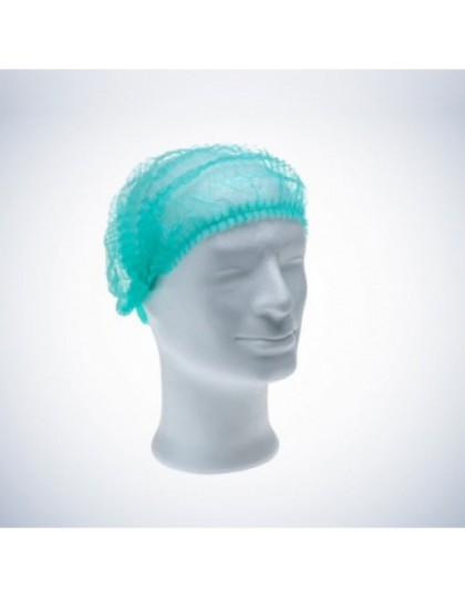 Kepuraitė gofruota CLIP, vienkartinė, spalva: žalia