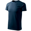 Marškinėliai vyr. trump. rankov. BASIC 129 160g/m², spalva: tamsiai mėlyna (02)