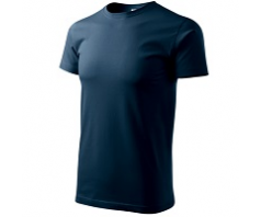 Marškinėliai vyr. trump. rankov. BASIC 129 160g/m², spalva: tamsiai mėlyna (02)