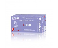 Pirštinės nitrilinės vienkartinės PGV-NIGL100, 100 vnt. pakuotėje, spalva: violetinė