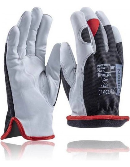 Pirštinės žieminės ARDON®PONY WINTER su nailono viršumi ir ožkos oda delno srityje