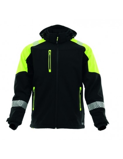 Striukė softshell Comfort NEO, spalva: juoda/geltona