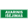 Evakuacinis ženklas fluorasencinis, dydis:150x300mm, Avarinis išėjimas