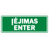 Evakuacinis ženklas fluorasencinis, dydis:130x300mm, Įėjimas/Enter
