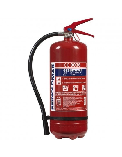 Gesintuvas miltelinis MG-6 ABC, su manometru