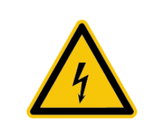 Įspėjamasis ženklas, Elektros srovės pavojus
