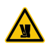 Įspėjamasis ženklas prispaudimo pavojus ( pėda )