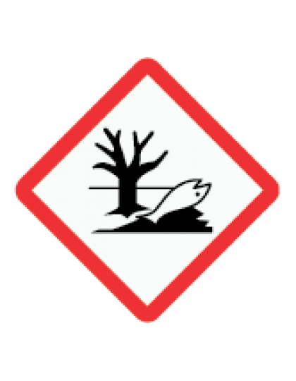 Ženklas Cheminės medžiagos, Aplinkai pavojinga cheminė medžiaga, lipdukas.