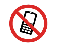 Ženklas draudžiama naudotis mobiliuoju telefonu