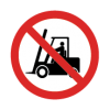 Ženklas draudžiama važiuoti su šakiniu krautuvu ir kitomis pramoninėmis transporto priemonėmis