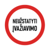 Ženklas Neužstatyti įvažiavimo